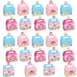 Atsmbiye 24 Pack Candyland Favor Gift Boxes - Sweet Candy Lollipop Windmill Baby Shower Birthday Party Supplies Decoration Party Favor Goodie Bags Candy Treat Gift Box