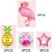 Atsmbiye 12PCS Flamingo Party Balloons Supplies Decoration -Hawaiian Pineapple Tropical Pink Star Balloons Summer Pool Baby Shower Birthday Baby Shower Party Favors