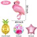 Atsmbiye 12PCS Flamingo Party Balloons Supplies Decoration -Hawaiian Pineapple Tropical Pink Star Balloons Summer Pool Baby Shower Birthday Baby Shower Party Favors