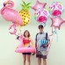 Atsmbiye 12PCS Flamingo Party Balloons Supplies Decoration -Hawaiian Pineapple Tropical Pink Star Balloons Summer Pool Baby Shower Birthday Baby Shower Party Favors