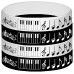 Atsmbiye 24PCS Piano Notes Silicone Bracelets Rubber Wristbands -Choir Gifts/Music Party Favors/Music Prize/Music Candy Party Decorations Birthday Baby Shower Party Gifts