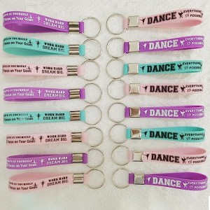 Atsmbiye 24PCS Ballet Dance Themed Party Rubber Keychains - Dacing/Dance Movements Ballerina First 21st Birthday Party Favors Supplies Decorations Goodie Bag Favor Stuffers Silicone Keychains